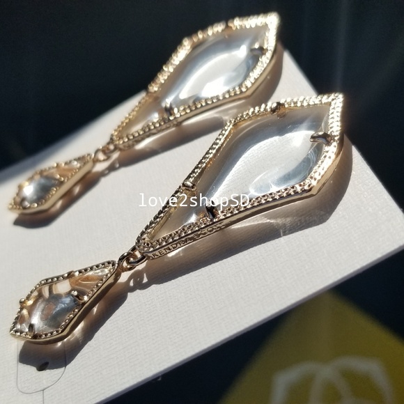 Kendra Scott Rose Gold Alexa drop earrings - Picture 4 of 5